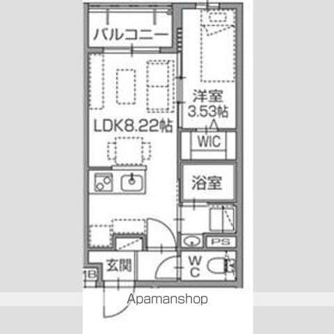 ラクラス南福岡ノース(1LDK/5階)の間取り写真