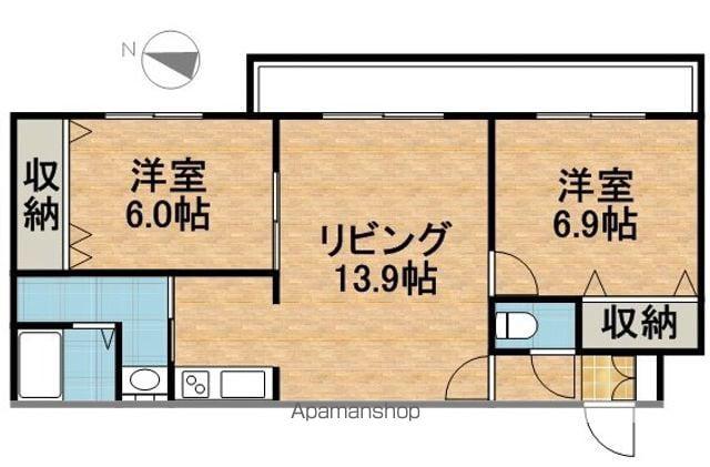 フォーレスト元町(2LDK/3階)の間取り写真