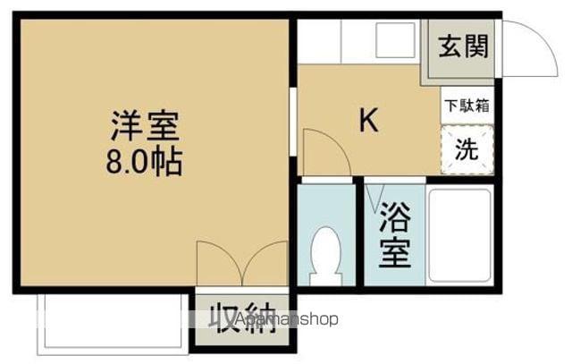 ヨシノ砂山(1K/1階)の間取り写真