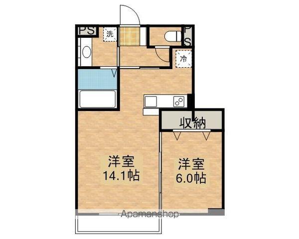 FIORIRE(1LDK/2階)の間取り写真