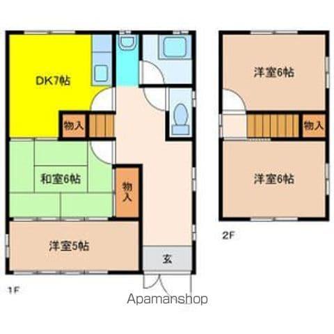名鉄犬山線 江南駅(愛知) 徒歩28分 2階建 築50年(4DK)の間取り写真