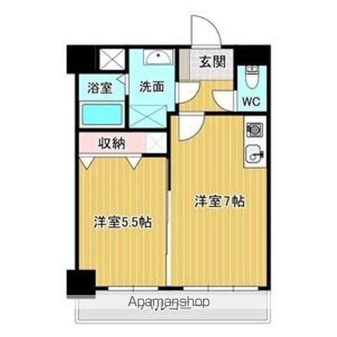 サンローズ本町(1DK/5階)の間取り写真