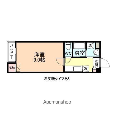 富山地鉄不二越上滝 南富山駅 徒歩2分 3階建 築27年(1K/1階)の間取り写真