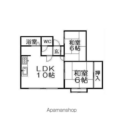 ハイツニセコ(2LDK/2階)の間取り写真