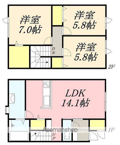 S-PACEⅡ(3LDK/1階)の間取り写真