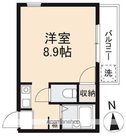 GIRASOLE(ワンルーム/1階)の間取り写真