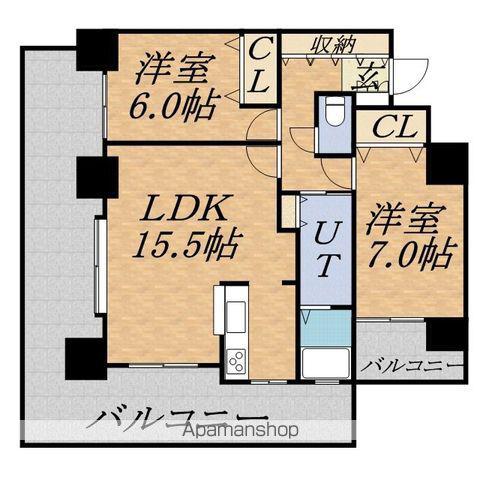 クリーンサッポロ医大西(2LDK/5階)の間取り写真