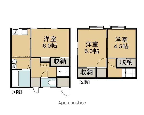 岩手県盛岡市 2階建 築55年(3K)の間取り写真