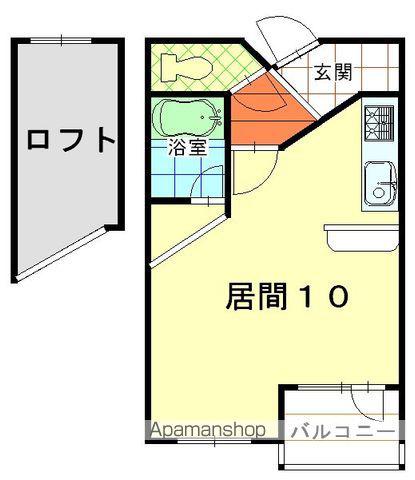 ヴェルドミール上野町(ワンルーム/2階)の間取り写真
