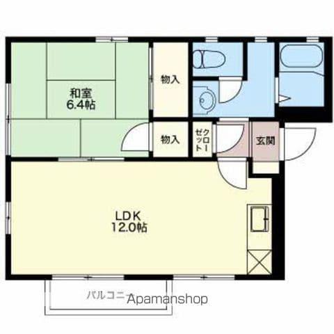 エクセレンス(1LDK/2階)の間取り写真