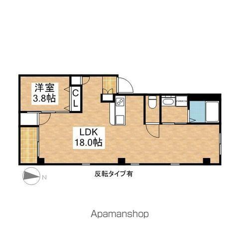 グランレーヴ東別院イースト(1LDK/1階)の間取り写真