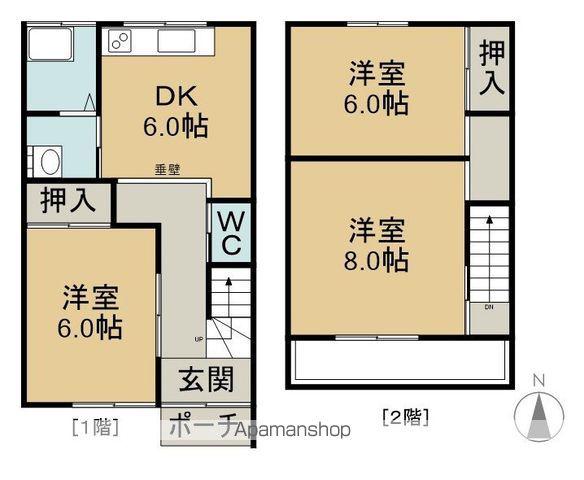 ハイツ近藤(3DK)の間取り写真