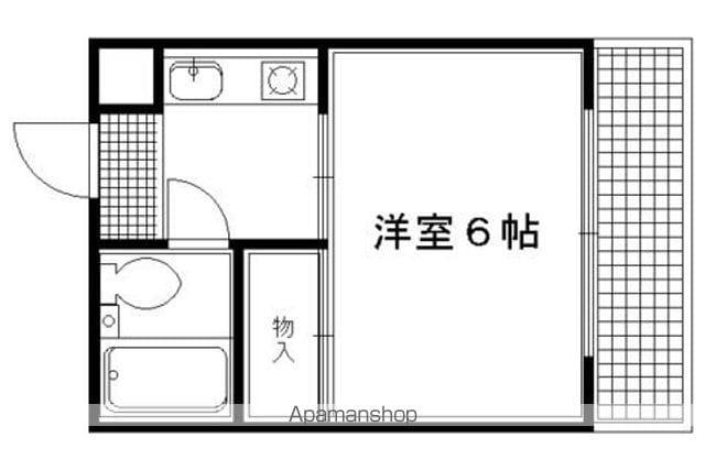 聚楽PATIO(1K/3階)の間取り写真