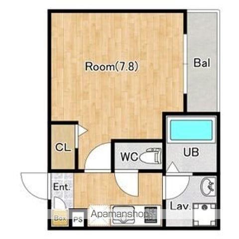 ジーメゾン見沼大和田アゼリア(1K/2階)の間取り写真