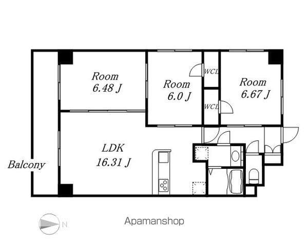 S-FORT 鶴舞 REALE(3LDK/10階)の間取り写真