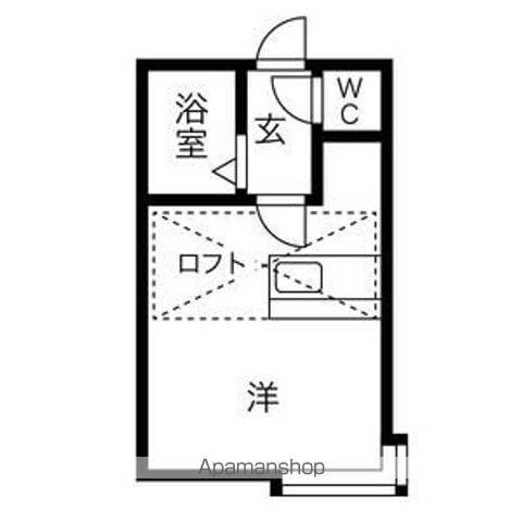 AMS入船V(1DK/1階)の間取り写真