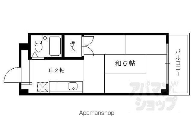 ハイツベルセイム(1K/4階)の間取り写真