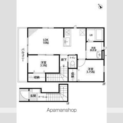 リーブルファイン鯏浦町(2LDK/1階)の間取り写真