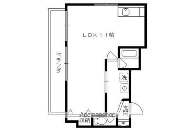 NAKAKIN´S FLAT(ワンルーム/3階)の間取り写真