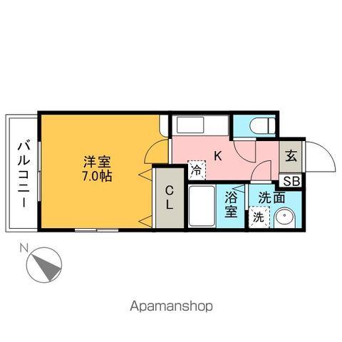 エンクレスト博多駅前Ⅲ(1K/8階)の間取り写真