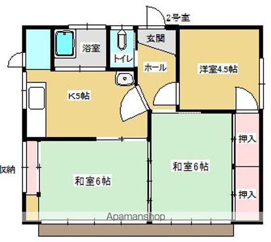 東北本線 二本松駅 徒歩20分 1階建 築51年(3K)の間取り写真