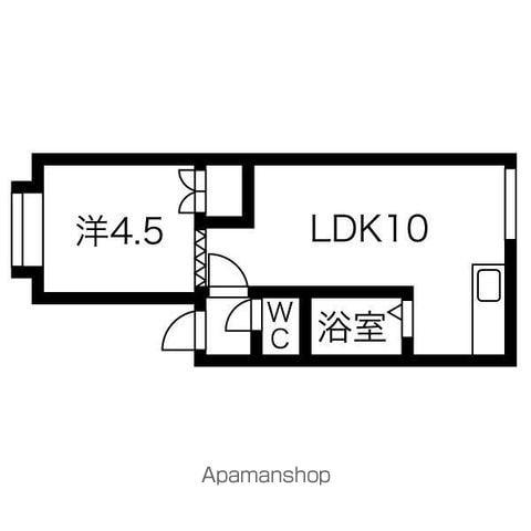 アパートメント・ワキザカ(1DK/1階)の間取り写真