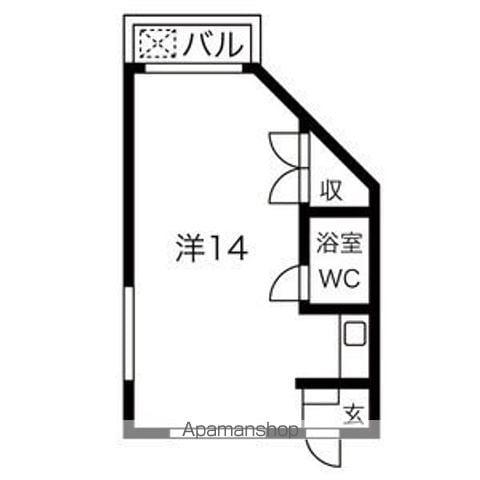 ラ・フォーレ矢田NO2(ワンルーム/1階)の間取り写真
