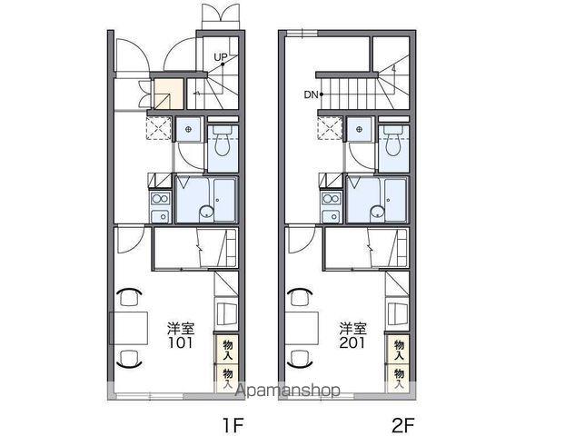 レオパレス葉月(1K/1階)の間取り写真
