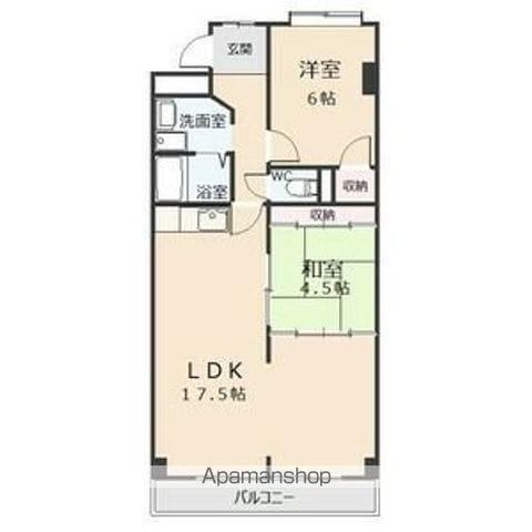 オオタ上菅ビル(2LDK/1階)の間取り写真