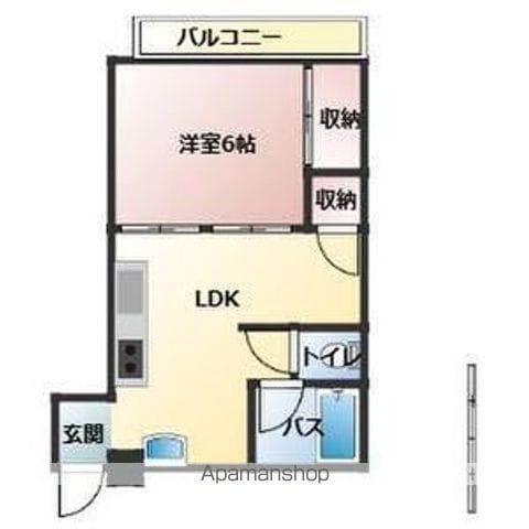 ツルミビル(1DK/7階)の間取り写真