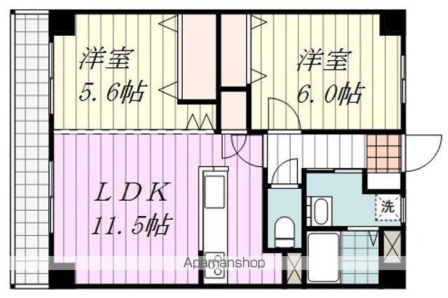 トロワ・ヴォヌール(2LDK/1階)の間取り写真