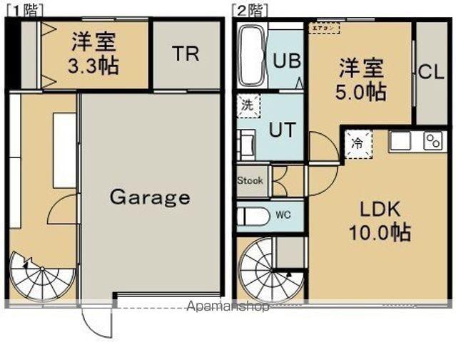 KUROKANE 39(2LDK/1階)の間取り写真