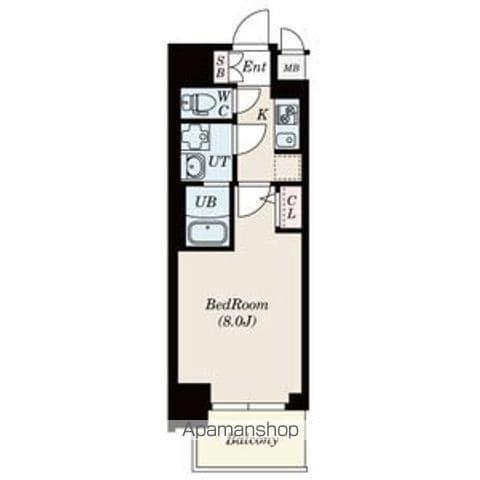 S-RESIDENCE堀田駅前(1K/3階)の間取り写真