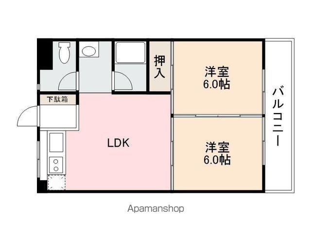 カーサクレスト(2LDK/2階)の間取り写真