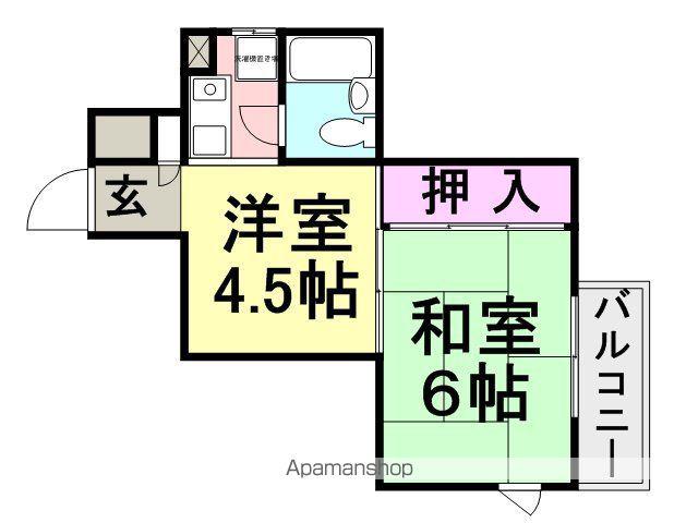 パラツィーナ立花(2K/4階)の間取り写真