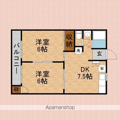 セントラルパーク(2DK/1階)の間取り写真