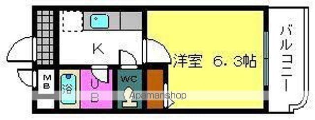 プリミエール白鷺(1K/3階)の間取り写真