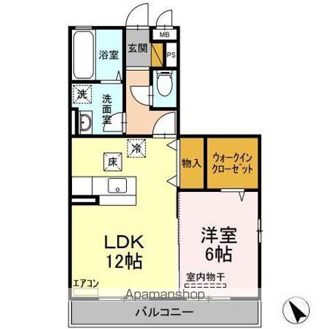 エスポワール A(1LDK/1階)の間取り写真