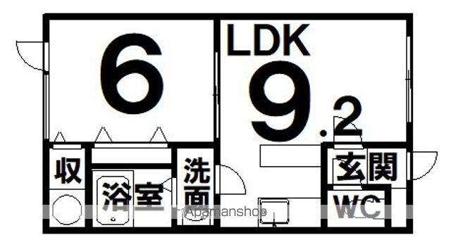 ノースキャピタル(1DK/1階)の間取り写真