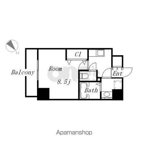 レジデンシア泉Ⅰ(1K/2階)の間取り写真
