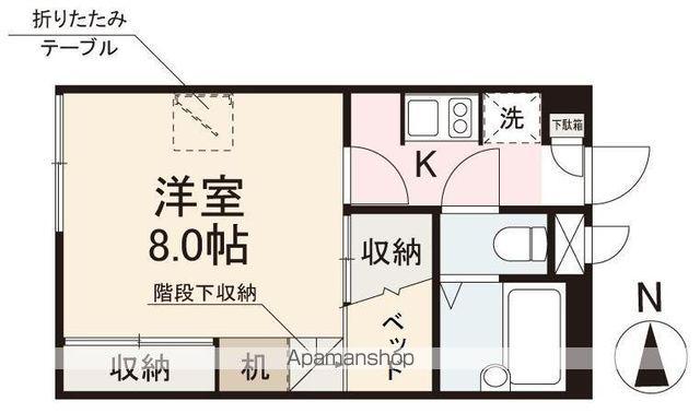 サンライズ百石(1K/2階)の間取り写真