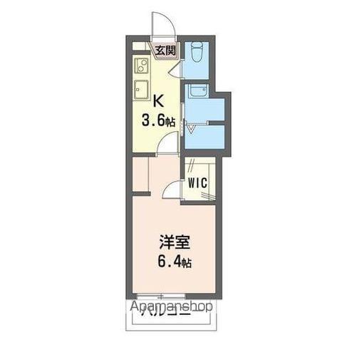 メゾンM・I(1K/1階)の間取り写真