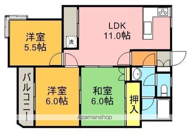 ファミール辰起(3LDK/2階)の間取り写真