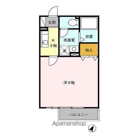 メゾンHOKUSHIN(1K/1階)の間取り写真