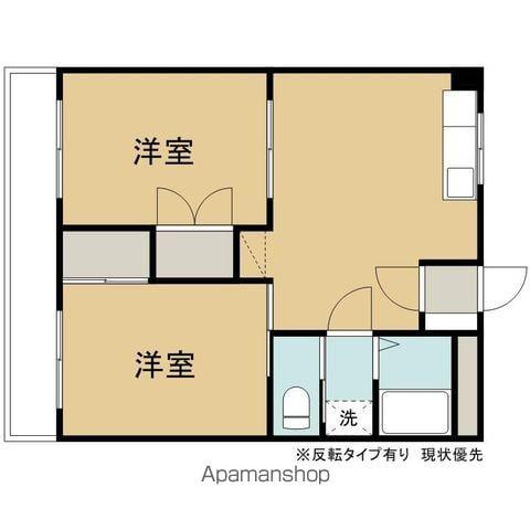 クロスガーデン(2DK/5階)の間取り写真