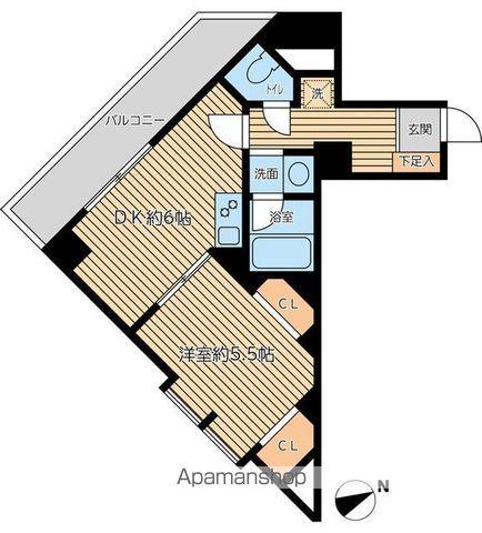 クリオ王子神谷弐番館(1DK/14階)の間取り写真