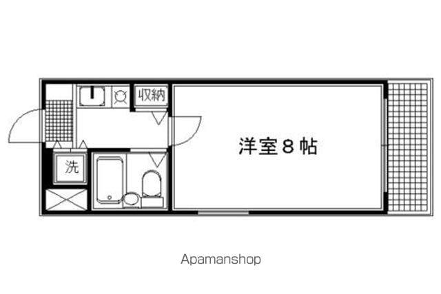 DETOM‐1烏丸一条II(1K/4階)の間取り写真