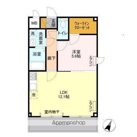 ファーストクライム(1LDK/3階)の間取り写真