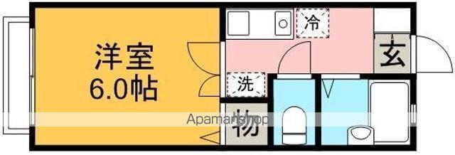 シャルム松貴(1K/2階)の間取り写真