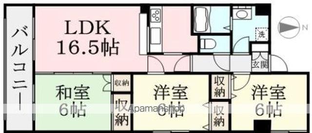 ロイヤルシャトー一番館(3LDK/2階)の間取り写真